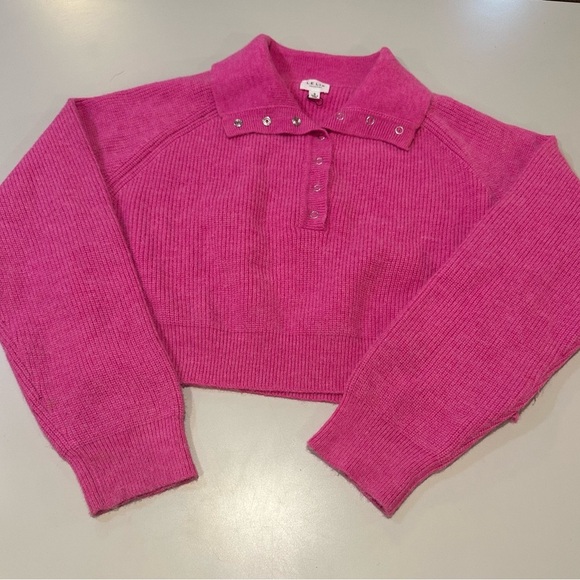 Le Lis Cropped Pink Sweater Size Small - Picture 1 of 5